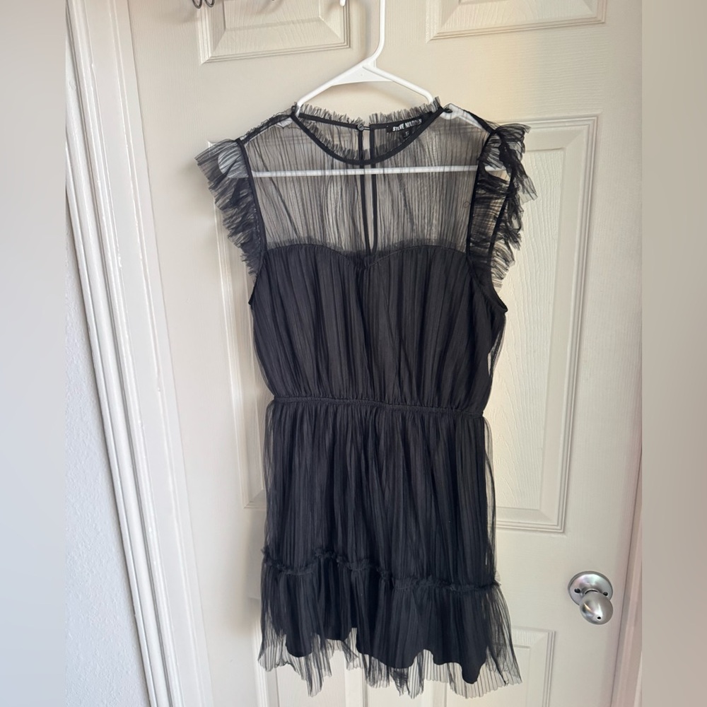 Steve Madden Black Sheer Dress